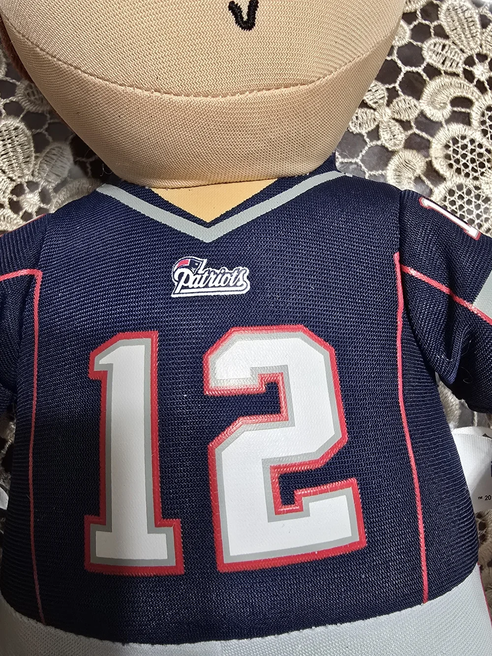 Plush Football Player Figure in Black & Gold - Team Jersey Toy